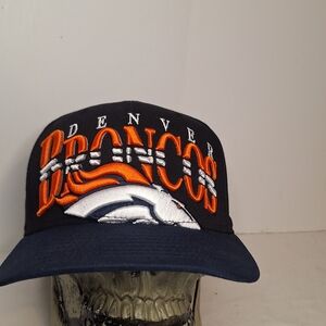 Denver Broncos Navy and Orange Embroidered Snapback Hat